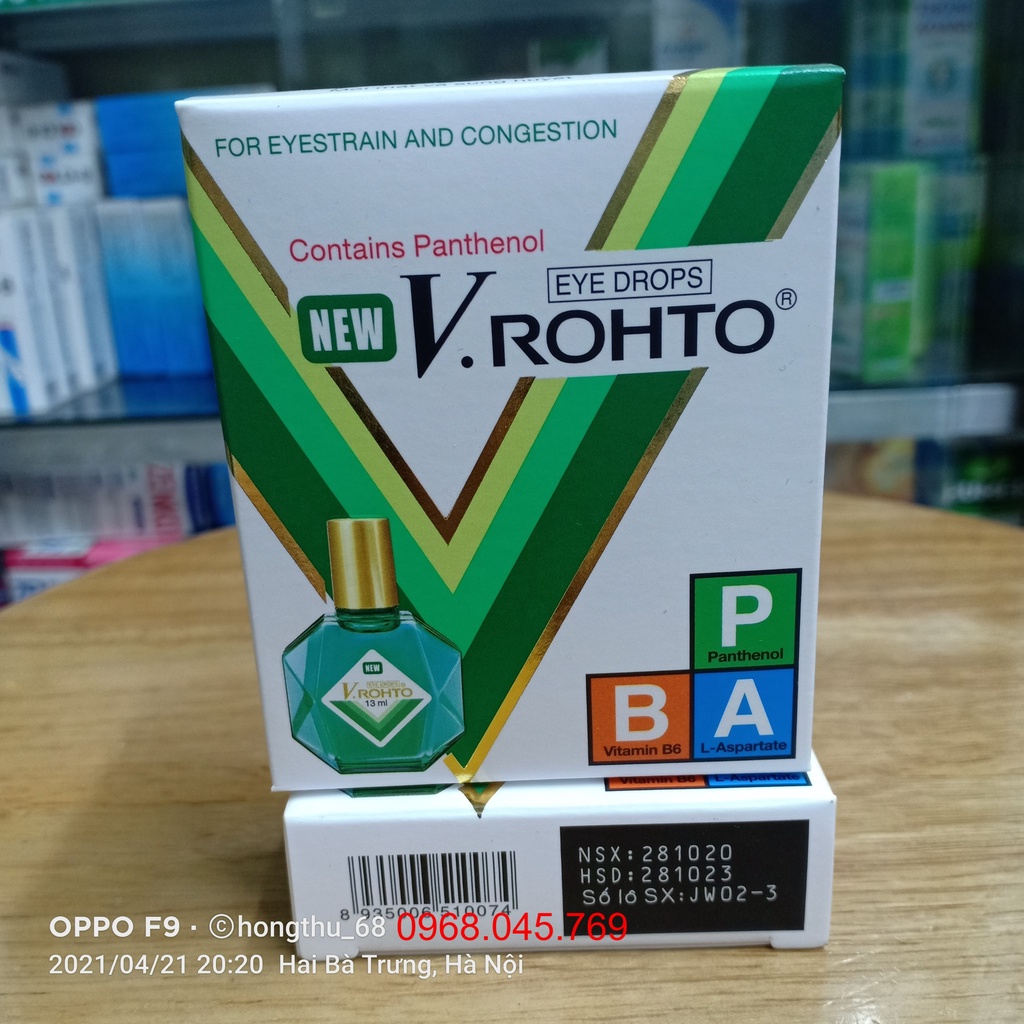 Nhỏ mắt - NEW V.ROHTO lọ 13ml cải thiện tình trạng mỏi mắt, xung huyết kết mạc, ngứa mắt