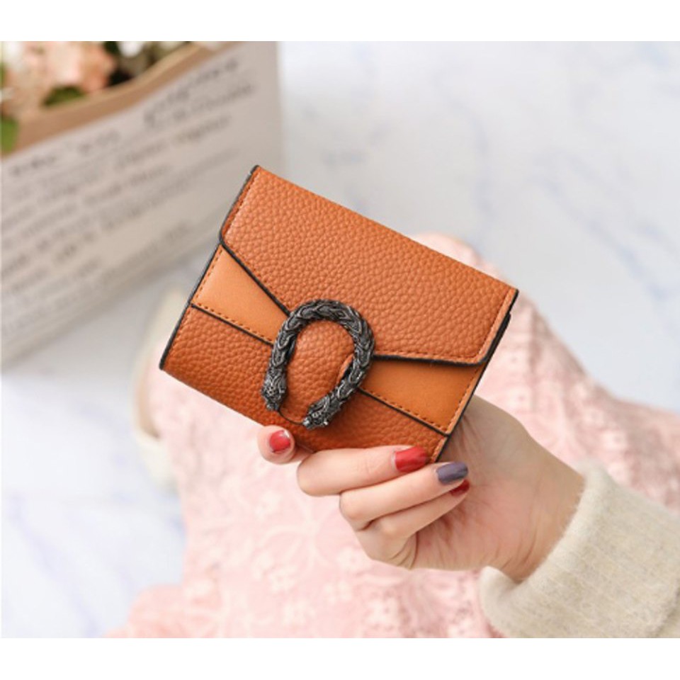 VÍ BÓP DA MINI NỮ CẦM TAY KHÓA RỒNG 186 V220 4 MÀU TRẺ TRUNG | BigBuy360 - bigbuy360.vn