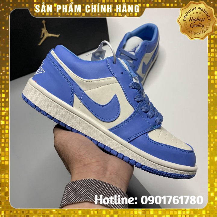 [ẢNH THẬT 100%] Giày Jordan, Giày Thể Thao JD Cổ Thấp Màu Xanh Dương Da Nhăn Cao Cấp Full Size Nam Nữ