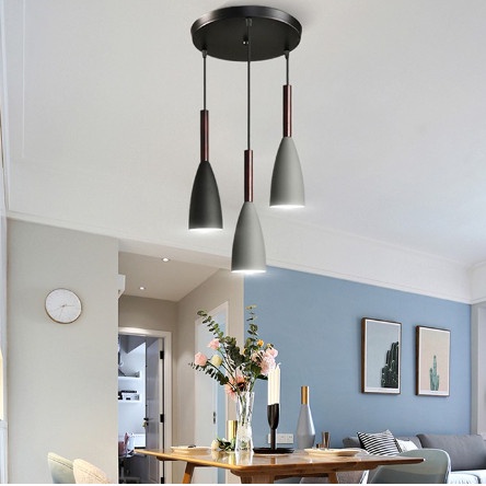 Đèn thả bàn ăn cao cấp 3 bóng sơn tĩnh điện YAHINO