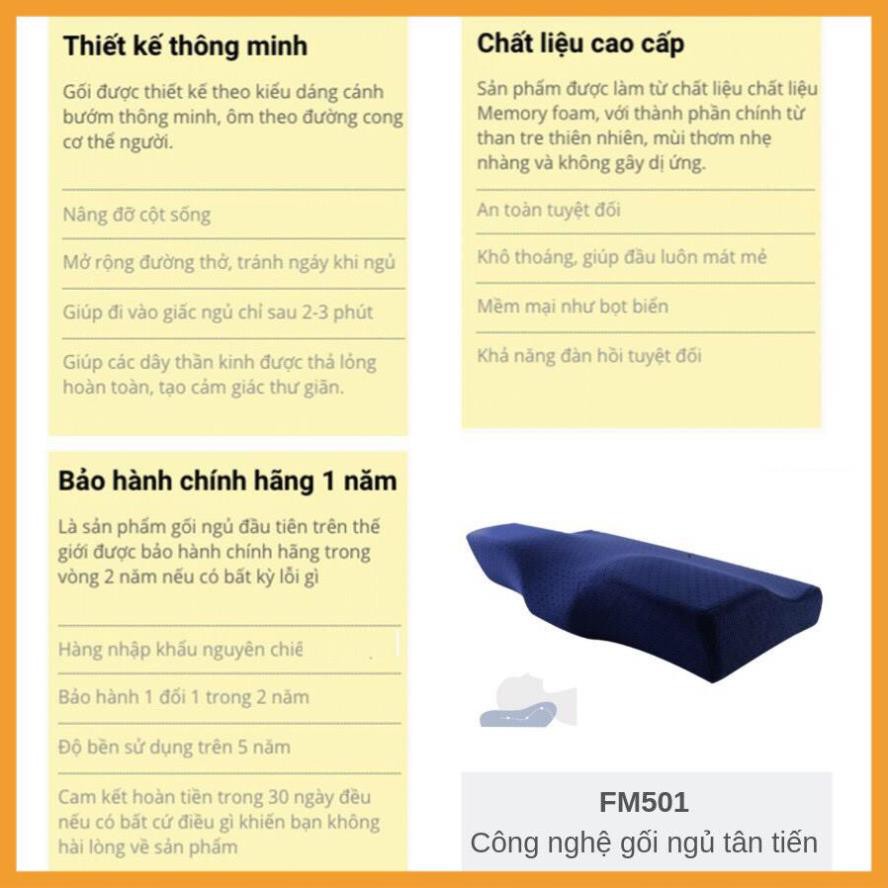 [CHÍNH HÃNG] Gối ngủ nhanh Foam Memory FM501 [Chất liệu cao su non cao cấp]