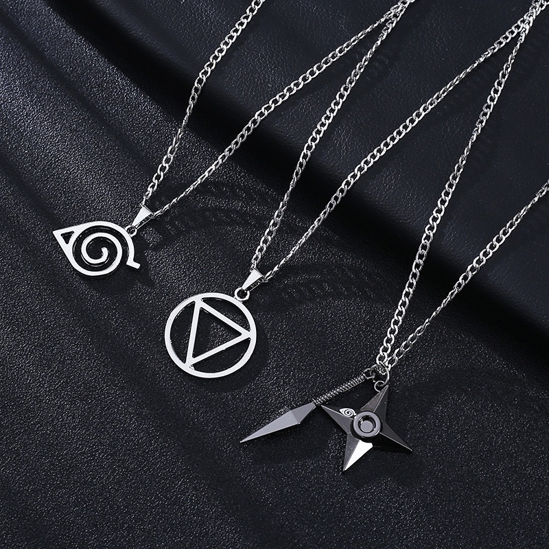Vòng cổ / Móc Khóa Họa Tiết Hoạt Hình Naruto Kunai Shuriken Akatsuki Cho Bé