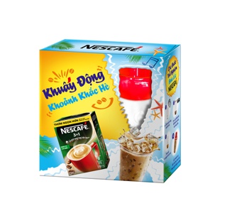   Tặng Bình lắc  Hộp 20 gói x 17g NESCAFE 3in1 Rang xay Đậm Vị Cà Phê 
