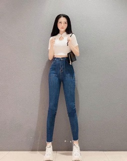 QUẦN JEAN TÚI ỐP CẠP CAO