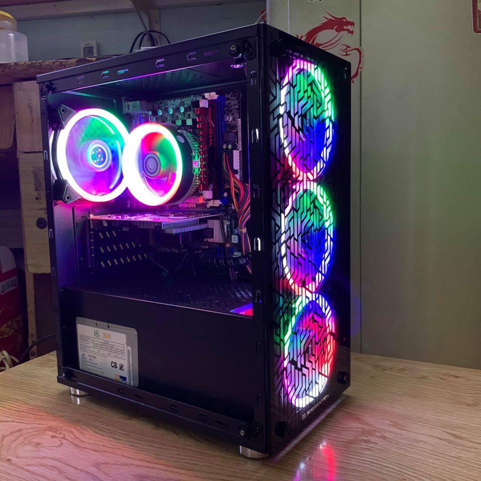 PC Gaming Đồ Họa Render Cấu Hình Khỏe Máy Đẹp (H510/i3 10105F/8Gb/GTX 1650/128Gb/600W/NYX 3 fan LED | BigBuy360 - bigbuy360.vn