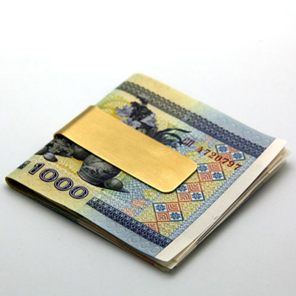 Kẹp Giữ Tiền / Thẻ Id 2 Màu Thiết Kế Đơn Giản Thời Trang Cho Nam