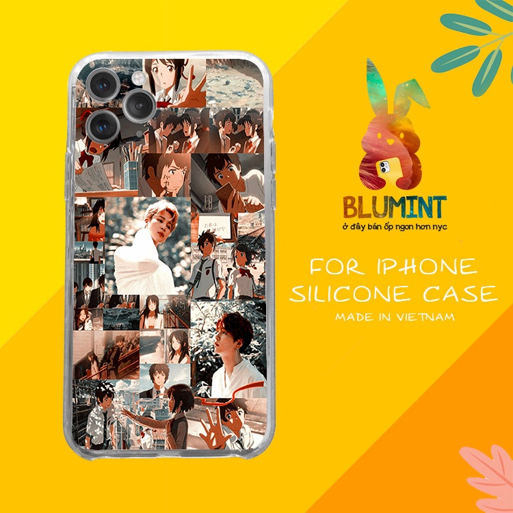 Ốp đt Yoonmin Aesthetic love cho iPhone13promaxXS XR nữ 8plus mềm 7Plus X XR Xs Max 6 6s BLUYMIN0024