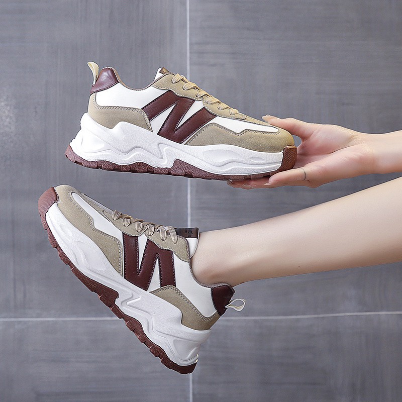 Giày thể thao nữ độn đế sóng Xuân