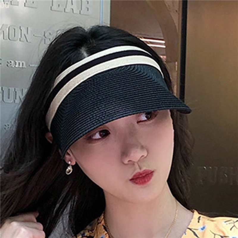 Mũ Cói Rộng Vành Hở Chóp Chống Tia UV Thời Trang Đi Biển Mùa Hè Cho Nữ