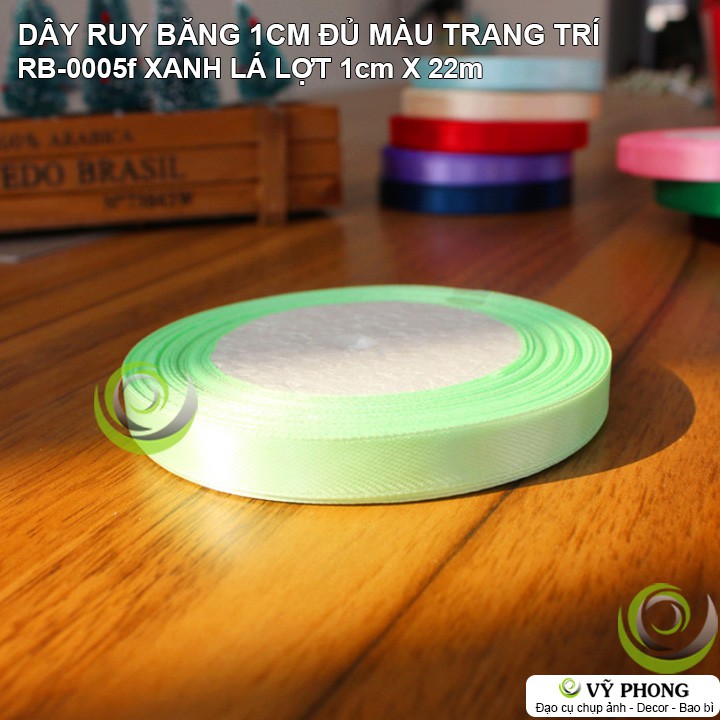 DÂY RUY BĂNG DÀY 1CM NHIỀU MÀU TRANG TRÍ QUÀ TẶNG HỘP BAO BÌ RB-0005