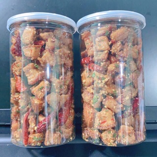 tốp mỡ thịt liền da heo giòn như da