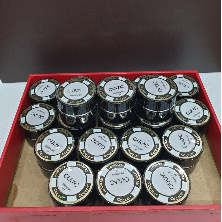 Gel vẽ đen trắng oulac 3D cao cấp gel vẽ nổi siêu đặc