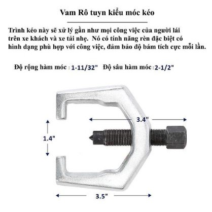 Bộ vam cảo tháo rotuyn 5 chi tiết CHẮC CHẮN, chống gỉ, ăn mòn chuyên dụng trong sửa chữa ô tô