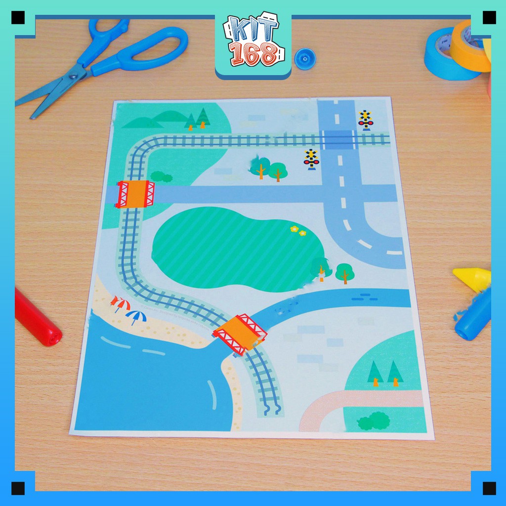 Mô hình giấy kiến trúc Thành phố Mini đơn giản 3