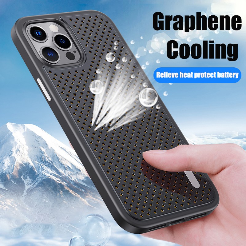 Ốp điện thoại có đệm bảo vệ chống rơi thoáng khí cho Iphone 11 12 pro max