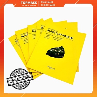 Mặt Nạ Đất Sét Barulab 7in1 Total Soluion Black Clay Mask hộp 5 miếng