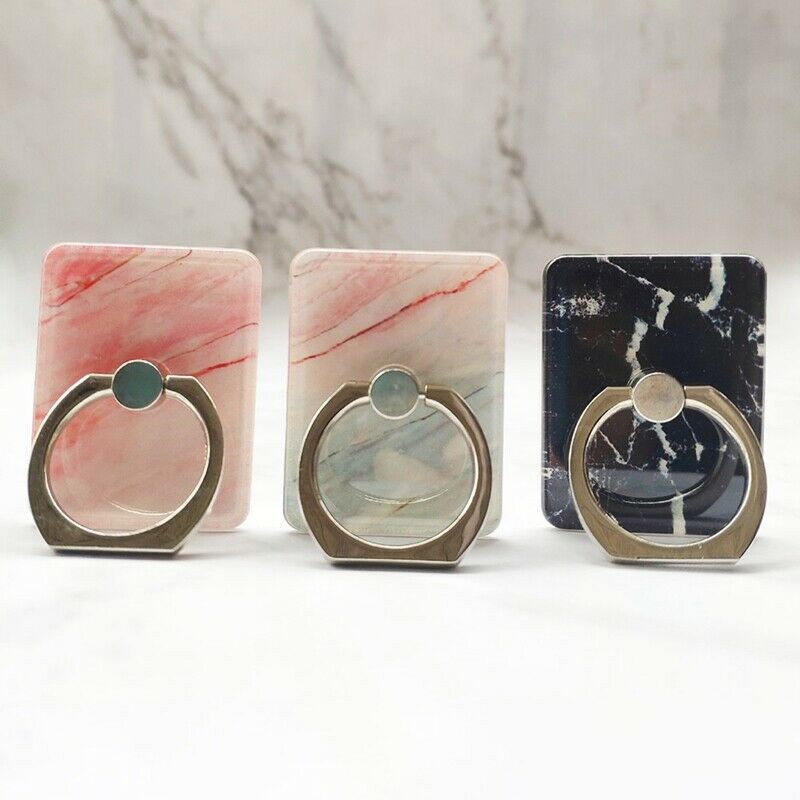 Marble Texture Finger Ring Grip 360 Rotating Smartphone Mobile Ring Holder Stand