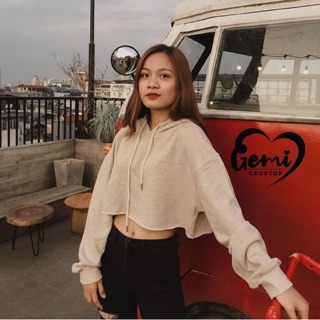 ÁO CROPTOP FORM RỘNG TAY DÀI [GEMI SHOP]