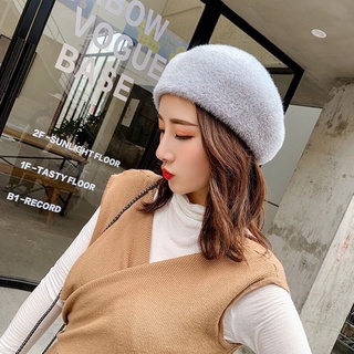 Mũ nồi beret lông thỏ cao cấp sịn mịn