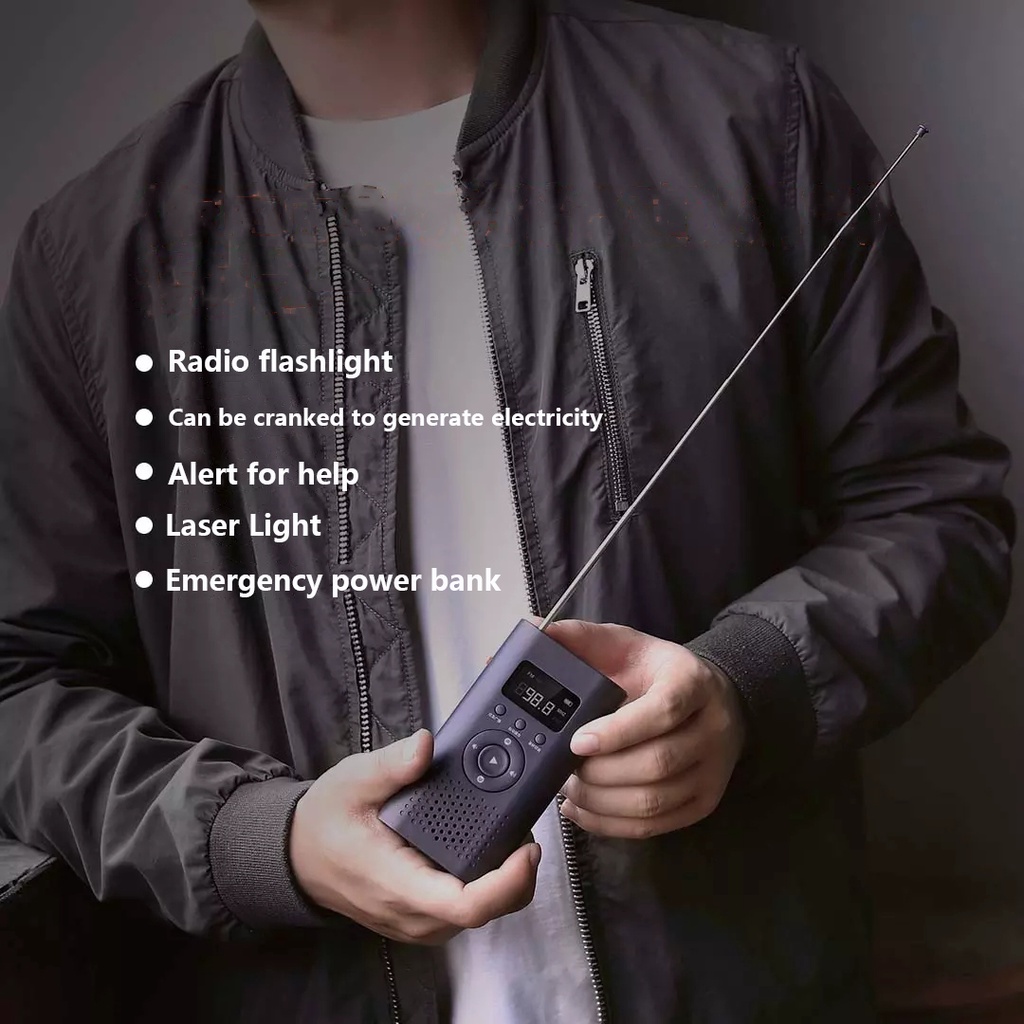 Đèn Pin Tích Hợp Radio Cầm Tay Đa Năng Tiện Dụng