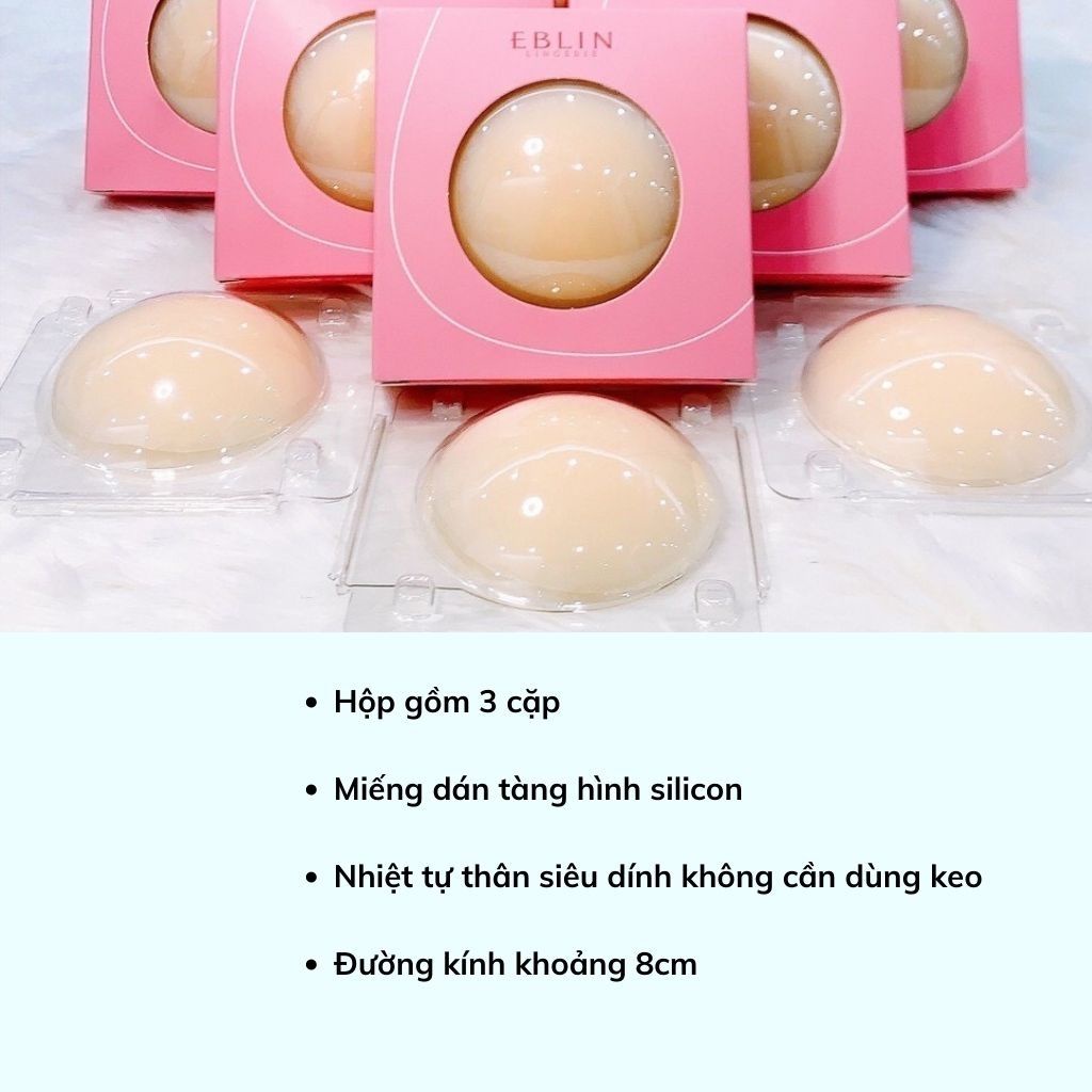 Miếng dán ngực tự thân silocon siêu dính không cần keo, miếng dán ti bảo vệ nhũ hoa sử dụng được nhiều lần JOCOSI D539
