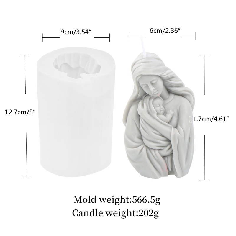 Khuôn Silicone Làm Sô Cô La Thủ Công Hình Mẹ Và Bé