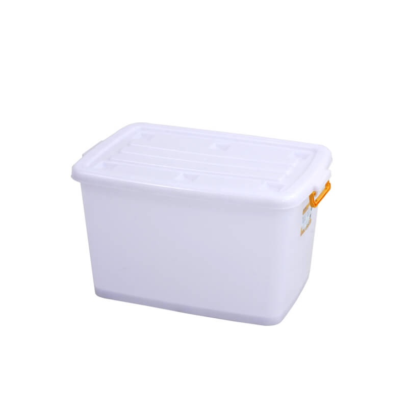 Thùng nhựa đựng hồ sơ 80lit, thùng nhựa đa năng 80L màu trắng có bánh xe và nắp đậy kín
