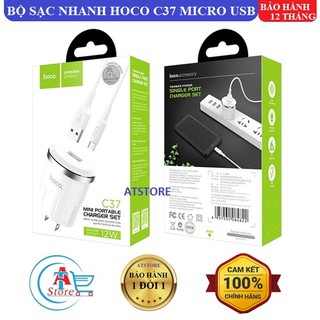 Bộ sạc nhanh hoco c37 / c37a 2.4a micro usb chính hãng