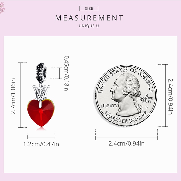 Hạt charm BAMOER bạc 925 thời trang cho nữ