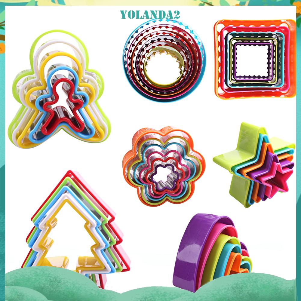 1 Set Cookies Cutter Frame Cake Mold Diy Star Tree Round Mold