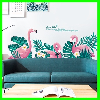 Decal dán tường hạc hồng