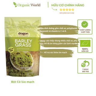 Bột cỏ lúa mạch hữu cơ Dragon Superfoods 150g