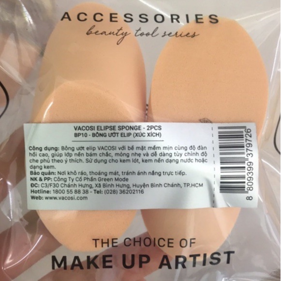 Bông Phấn Ướt Elip Vacosi Elipse Sponge BP10