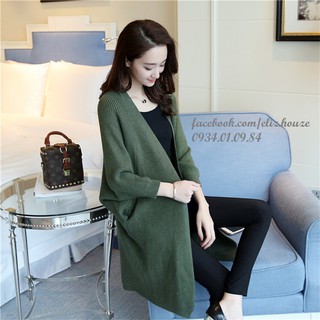 Áo khoác len form dài Hàn Quốc