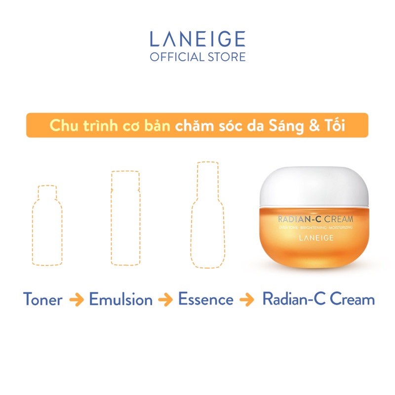 Kem dưỡng trắng da làm mờ đốm nâu LANEIGE Radian-C Cream 30ML