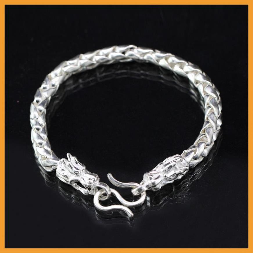 ⚡ GIẢM GIÁ ⚡ Lắc tay bạc nam, vòng bạc nam hình rồng LTA0001 - Trang Sức TNJ