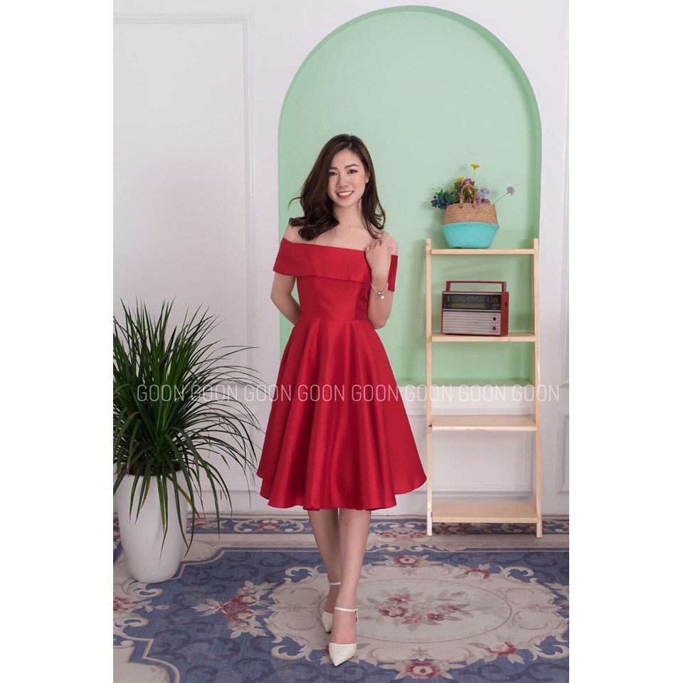 Dress Tafta Cổ Gấp