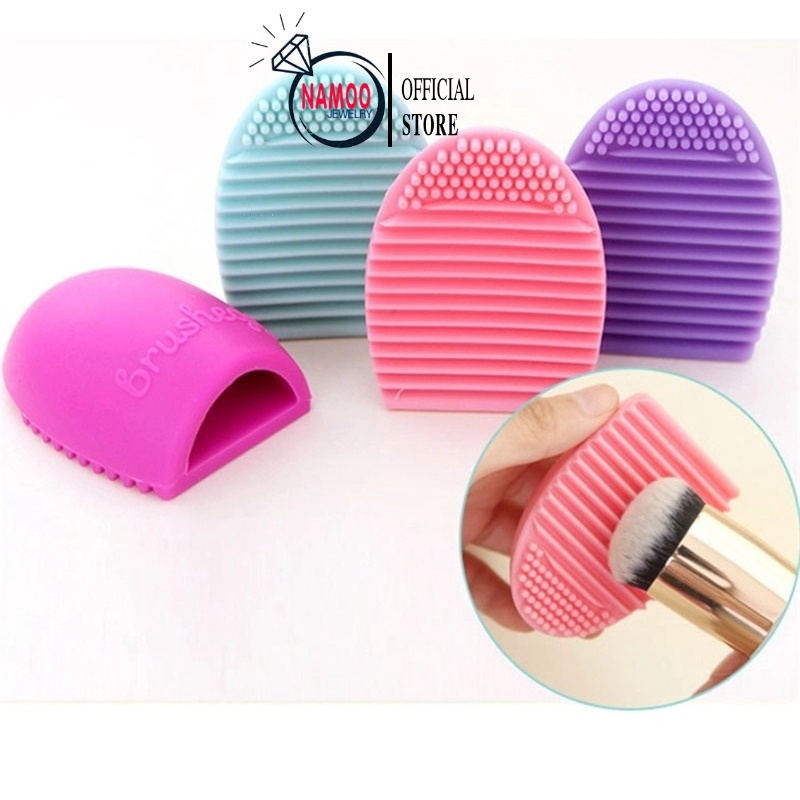 Dụng cụ vệ sinh cọ trang điểm silicone tiện lợi dễ sử dụng, miếng giặt làm sạch cọ trang điểm