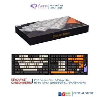 [Sản phẩm mới]Bộ keycap cho bàn phím cơ AKKO|Keycap set – Carbon Retro (PBT Double-Shot/ASA profile/158 nút)