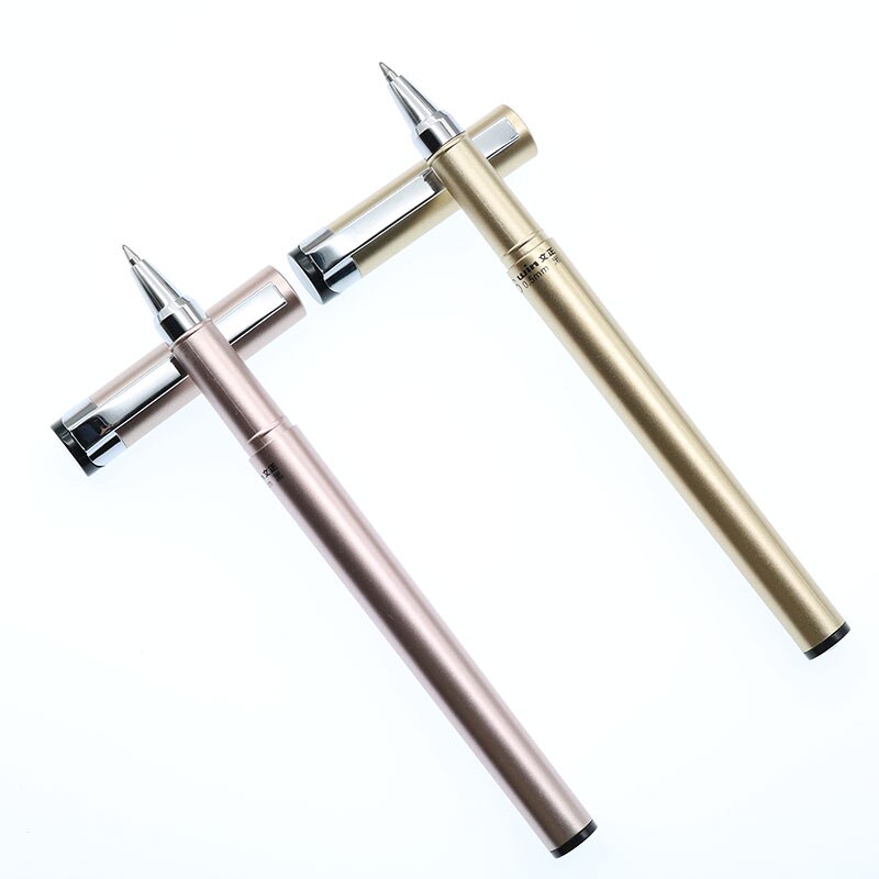 1 Bút Mực Gel Wenzheng 583 Ngòi 0.5mm Màu Vàng Hồng