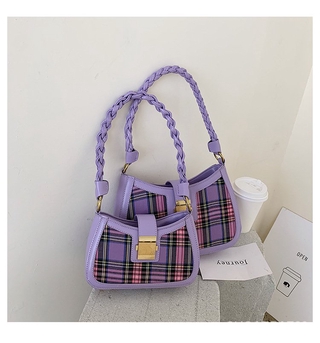 SUGARBAE Retro Túi INS2020Phiên Bản Mới Của Hàn Quốc Mùa Hè Túi Thời Trang Kẻ Sọc Nhỏ Túi Nữ Sát Nách Vai Túi Xách