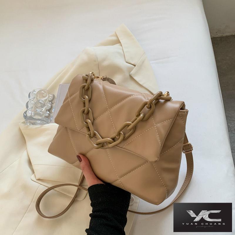 Túi Đeo Chéo Hình Vuông Nhỏ Họa Tiết Hình Thoi Thời Trang Thu Đông Năm Mới 2022 Chất Lượng Cao Cho Nữ