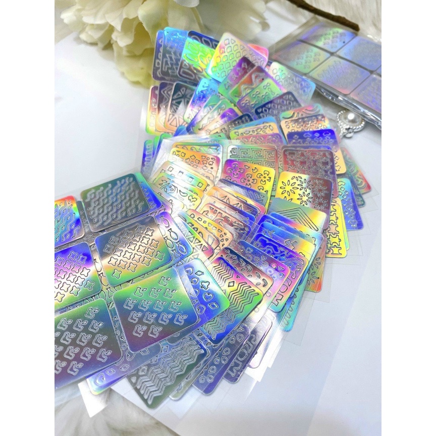 Miếng dán để vẽ móng tay nail sét 24 tấm