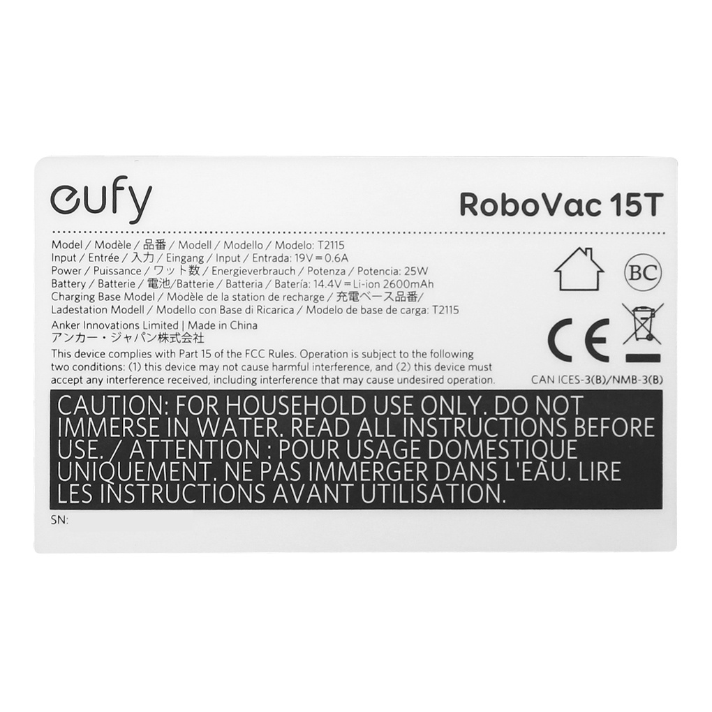 Robot hút bụi Eufy Robovac 15T - T2115 công suất 1500Pa - Chính hãng BH 12 tháng