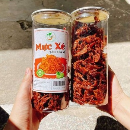 Khô Mực Xé Tẩm Gia Vị Cay - Đồ Ăn Vặt Hà Nội Giá Rẻ, An Toàn Vệ Sinh Thực Phẩm (250g)