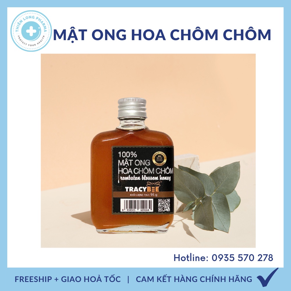 Mật ong nguyên chất hoa chôm chôm 350ml, mật ong tracybee chính hãng xuất khẩu tiêu chuẩn Châu Âu