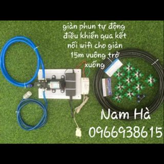 Bơm phun sương, giàn phun tích hợp điều khiển tự động kết nối wifi cho giàn dưới 15m²