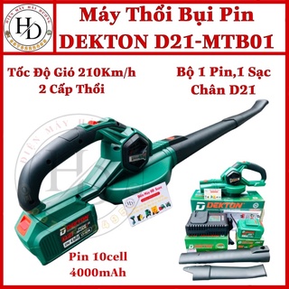 Máy thổi bụi sài pin 21v.dekton d21-mtb01.hệ chân pin d21.bh 6t