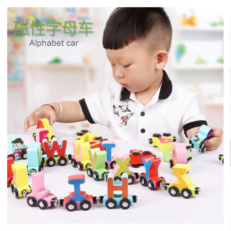 Đồ chơi giáo dục, đoàn tàu chữ cái/số đếm nam châm từ  tính cho bé