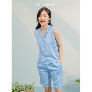 Folie Homewear đồ mặc nhà áo sát nách quần đùi lửng FB85.2